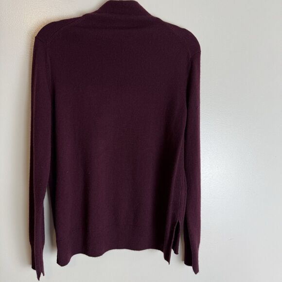 Vince Mock Turtleneck Wool & Cashmere Purple Sweater Women’s Size Small - Picture 9 of 13